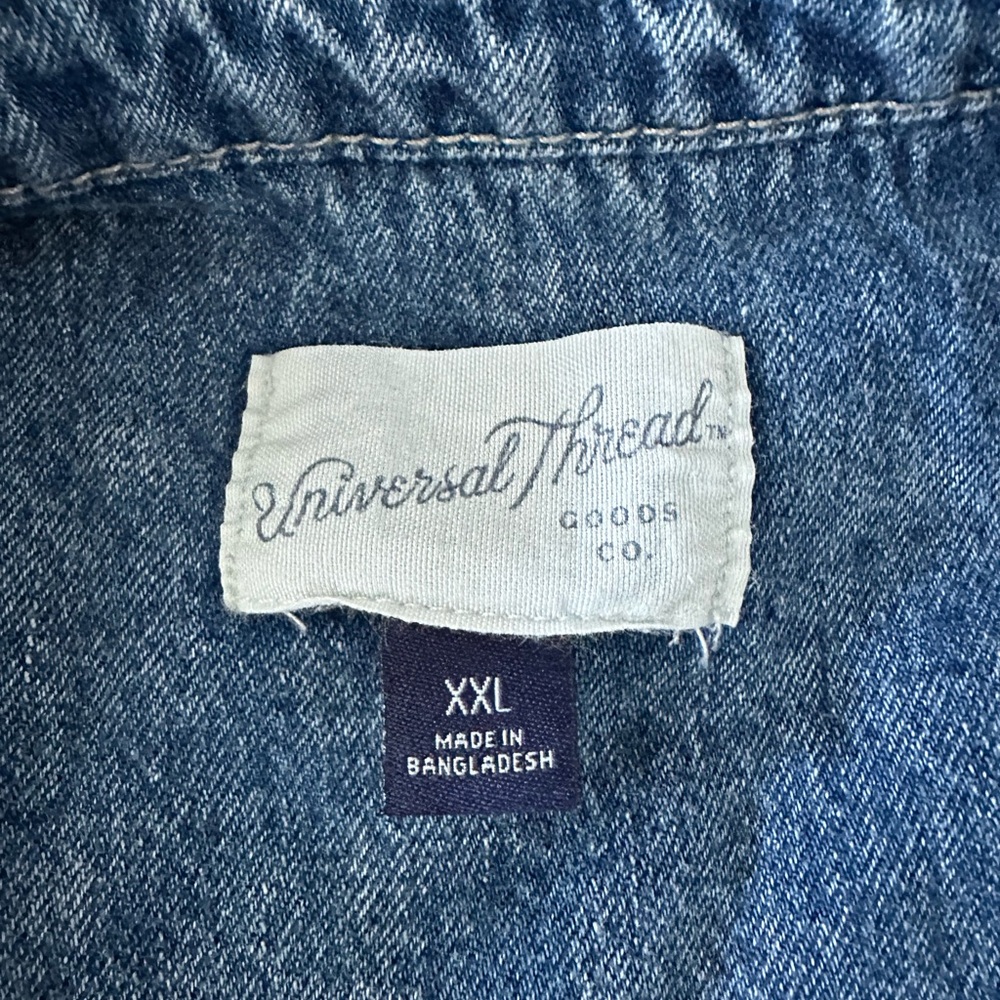 Target Universal Thread Denim Chambray Button-Up … - image 4